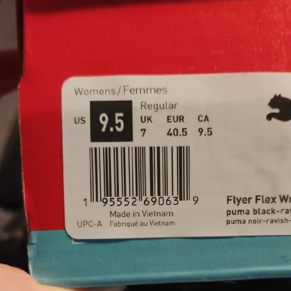 New In Box Puma Black and Pink Athletic Shoes - Picture 5 of 5